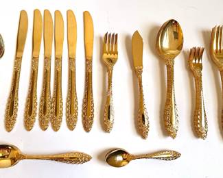 New Japanese Prestige "Concord" Stainless Gold Tone Cutlery, Never Used (60 Pieces)
Lot #: 50