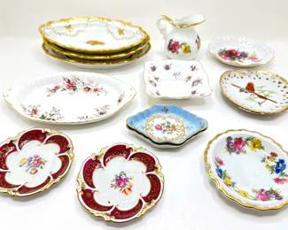 Small Vintage Plates With Gold Accents By Lefton, Royal Albert, Betty Palmer, ( 14 Pieces)
Lot #: 142