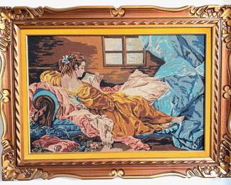 Vintage Needlepoint In Ornate Carved Giltwood Frame
Lot #: 98
