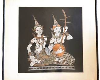 Original Thai Silk Painting Of Musicians
Lot #: 101