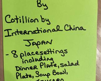 Golden Scroll by Cotillion by International China, Japan, 8 place settings and other pieces, see list