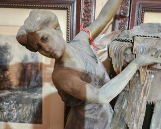 Metal fountain, I believe the artist is Alfred Jean Foretay