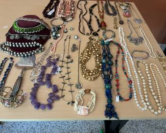 A nice selection of semi precious, costume, some designer jewelry.