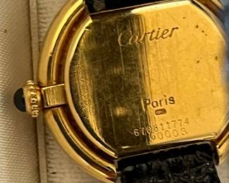 A fine 18k Cartier eclipse Swiss mechanical watch.