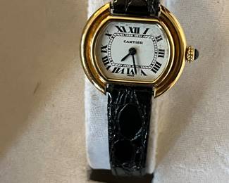 Vintage 18k Cartier eclipse Swiss movement watch. 