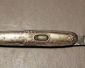 Vintage Derby Oil Co. Flylock Double Switchblade Pocket Knife