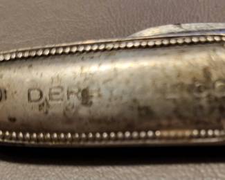Vintage Derby Oil Co. Flylock Double Switchblade Pocket Knife