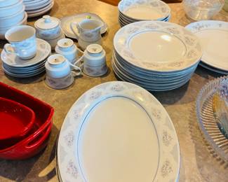 Oval plates, so you don't have to go back for seconds.