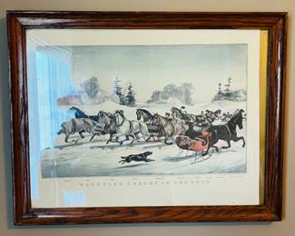 Currier and Ives lithograph print 