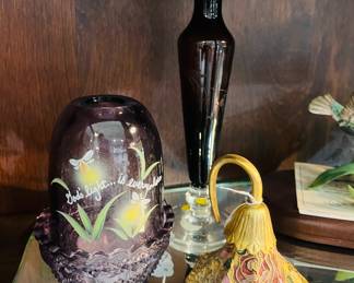 Vintage glass fairy lamp 