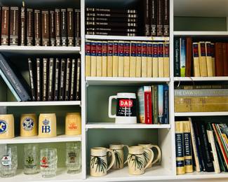 Vintage book sets
Vintage beer steins 
Beer mugs 