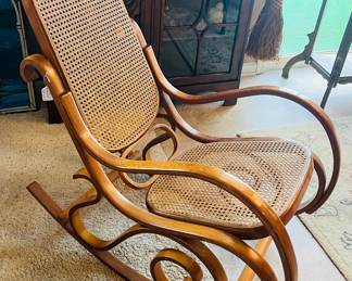 Antique bentwood rocking chair 