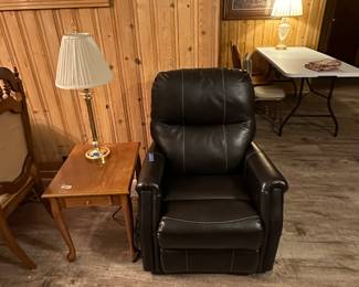 Leather lift chair.