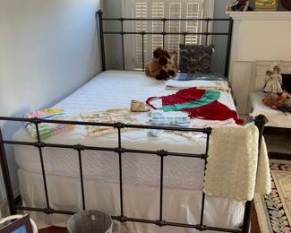 Queen size bed only.  Mattress and Boxspring sold but we do have another queen set upstairs.   