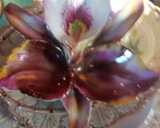 Antique orchid dish