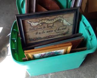 Lots of pictures frames