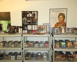 Large Selection of DVD's, Cd's. Framed Michael Jackson Posters