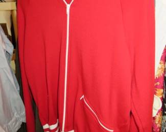 Vintage Red/White Track Jacket 