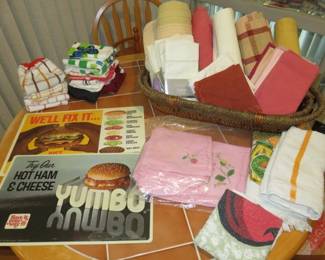 Vintage Burger King Placemats, Table Linens