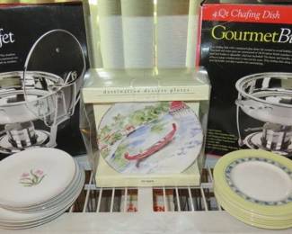 Gourmet Buffet Chafing Dishes, Royal Doulton, "Carmina" Bread & Butter/Cake Plates
