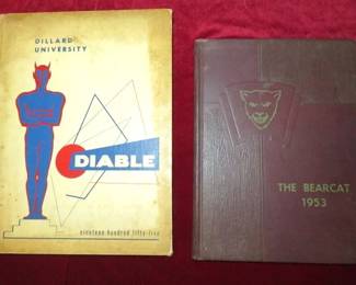 1953 The Bearcat & 1955 Dillard University Diable Year Books