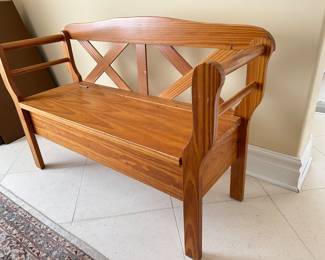 Wooden storage bench ~
