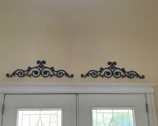 Metal scrolled wall decor ~