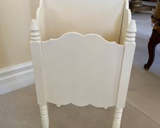 Off white magazine/ children's book holder ~