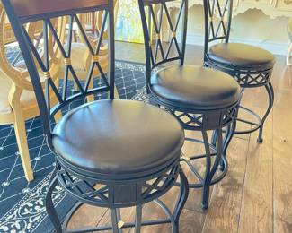 Set of 3 swivel stools ~