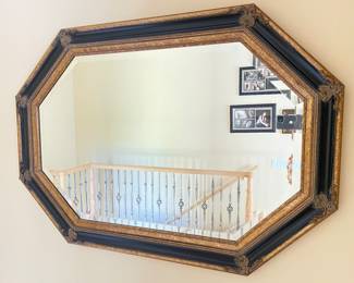 Black & gold decorative mirror ~