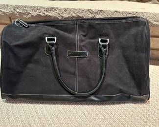 Kenneth Cole black suede travel bag ~