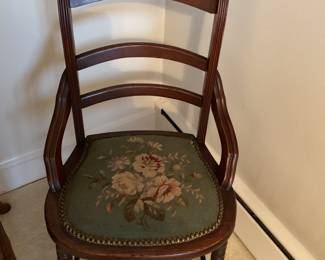 Antique 19th century Victorian Needlepoint Chair