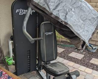 fitness weight station for chest , arms, shoulders, legs- Hardly used...also have barbells and barbell rack cowbells and weighted ball