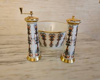 Lenox Salt & Pepper Shaker and Matching Bowl