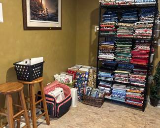 Fabric, Fabric, and more fabric!  We have more to display once there is room!
