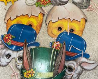 Vintage museum store paper masks