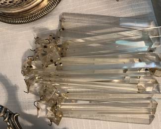 Vintage chandelier glass pieces