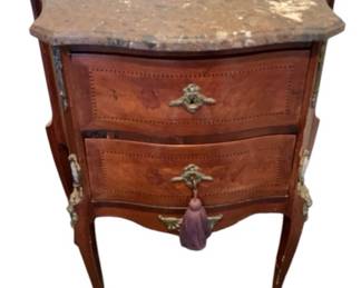Fantastic Antique Accent Furniture Piece with Stone Top