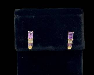 14K Amethyst Earrings