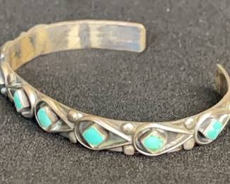 Sterling Turquoise cuff bracelet 