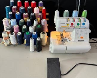 Husqvarna baby loc Serger with thread Sewing machine 