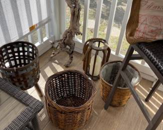 More baskets, driftwood