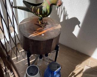 Cook wood block table