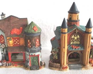 8084 - 2 Lighted Houses (No Lights) - 8" x 5" x 6" You are buying a used as-is electric/electronic item. We do not guarantee all components are present, and if it is not expressly stated, it is untested.
