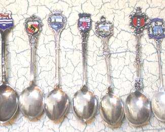 35 - Lot of 9 English Silver Spoons - 5" Long

