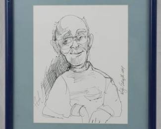 1371 - Kyle Edgell Caricature Sketch 19x13
