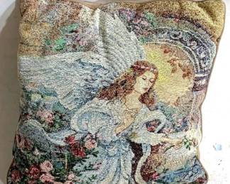 3398 - Tapestry Style Angel Pillow
