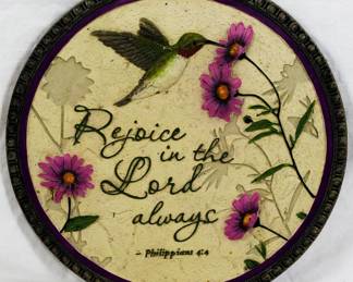 29 - Hummingbird Garden Step Disk 12"
