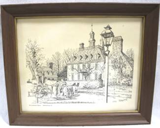 8495 - "The Governors Palace" Print - 13" x 16" Williamsburg, VA
