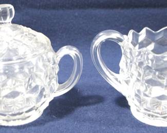 8542 - Fostoria American Cream & Sugar Set

